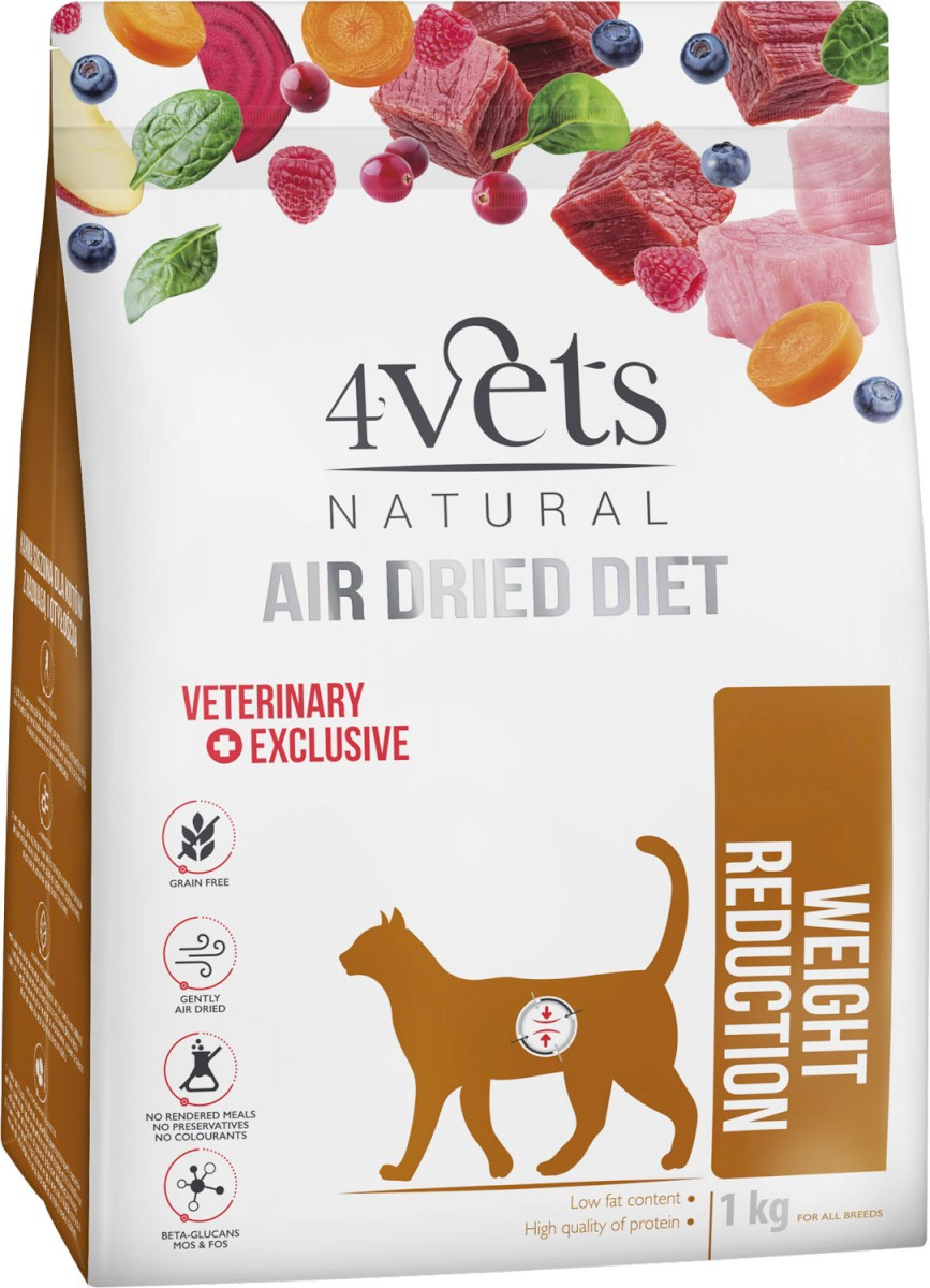 4VETS Natural WEIGHT REDUCTION suszona dla kota 1kg - Nabea.pl