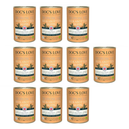 Zestaw 10x DOG'S LOVE BIO Morosche - ekologiczna zupa Moro z marchwi (400g)