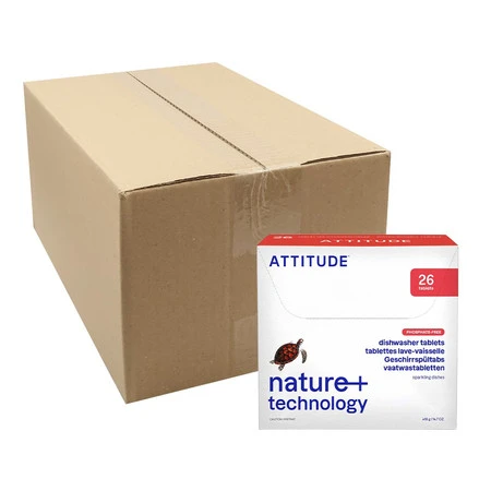Attitude NATURE+, Naturalne tabletki do zmywarki, 26 szt.