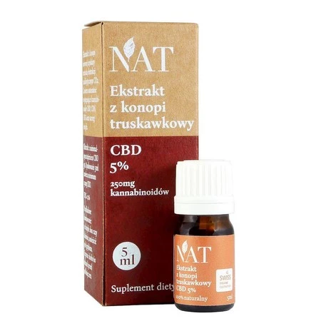 NAT Olejek - ekstrakt z konopi Truskawkowy CBD 5ml