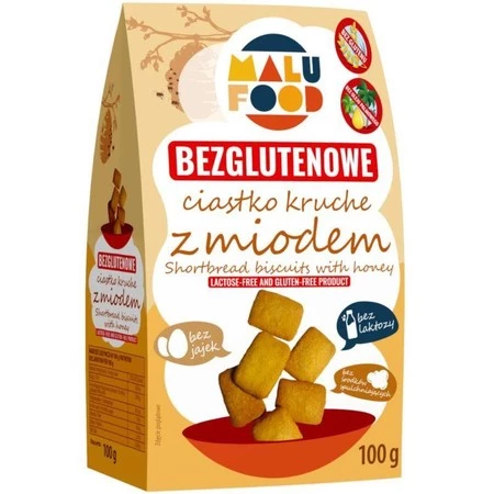 MALU FOOD Ciastka Kruche Miodowe b/glutenu 100 g