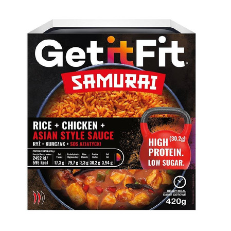 Get it Fit − Samurai, ryż z kurczakiem w sosie azjatyckim − 420 g