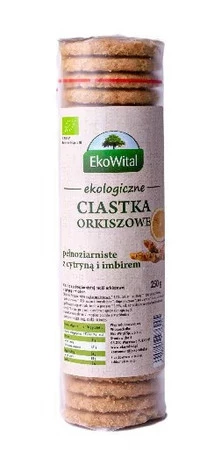 EkoWital − Ciastka orkiszowe pełnoziarniste − 250 g