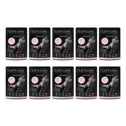 Zestaw 10x CAT'S LOVE Junior chicken - kurczak w naturalnej galaretce (85g)