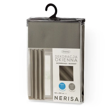 ZASŁONA GOTOWA NERISA 140 X 250 CM CIEMNOBEŻOWY
