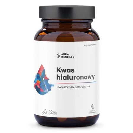 Aura Herbals Kwas hialuronowy 200 mg suplement diety 60 kaps.
