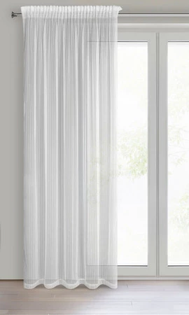 FIRANA GOTOWA NOELIA NA TAŚMIE 140 X 270 CM BIAŁY