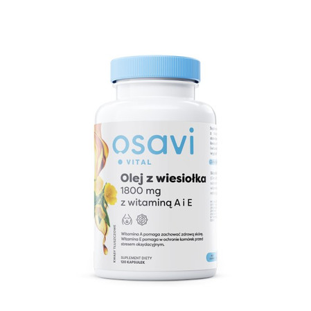 Osavi Olej z wiesiołka 1800 mg z wit. A i E - 120 kaps.