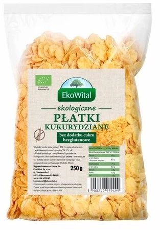 Płatki kukurydziane bez dodatku cukru BEZGL. BIO 250 g