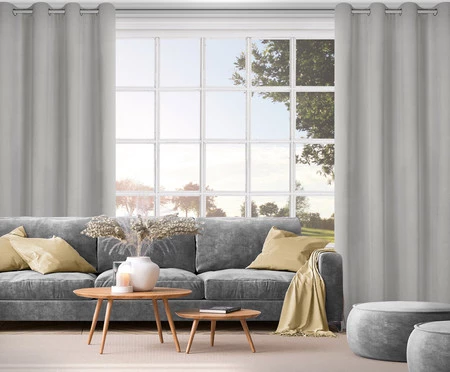 Zasłona gotowa Nita 140 x 250 cm, Stalowy