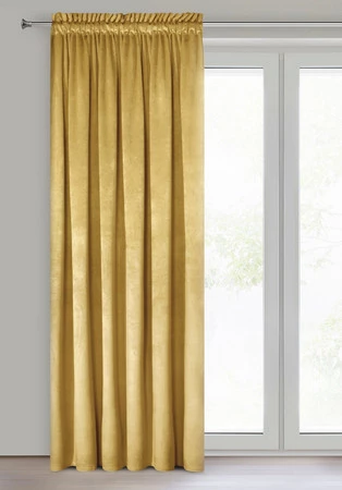ZASŁONA GOTOWA PIERRE NA TAŚMIE 140 X 300 CM MUSZTARDOWY