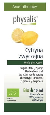 Physalis − Cytryna zwyczajna, olejek eteryczny BIO − 10 ml