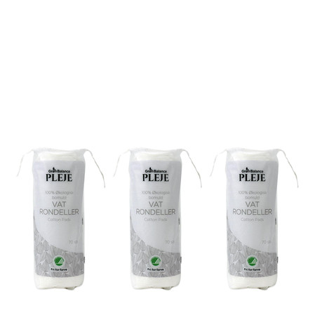 Zestaw: 3x PŁATKI KOSMETYCZNE BAWEŁNIANE ECO 70 szt. - GRON BALANCE