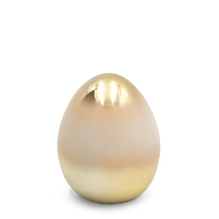 Ozdoba Wielkanocna, Figurka ceramiczna, kolor kremowy, rozmiar 9 x 11 x 9 cm