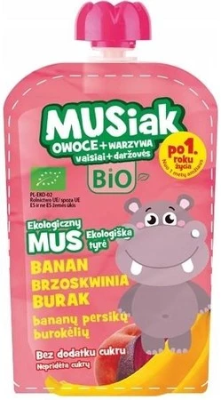 Musiak Mus owocowo- warzywny banan brzoskwinia burak  BIO 100 g