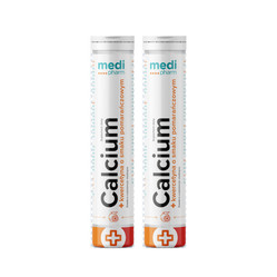 Zestaw: 2x Medi Pharm Calcium+Kwerc. smak pomarańcza 20 tabl.