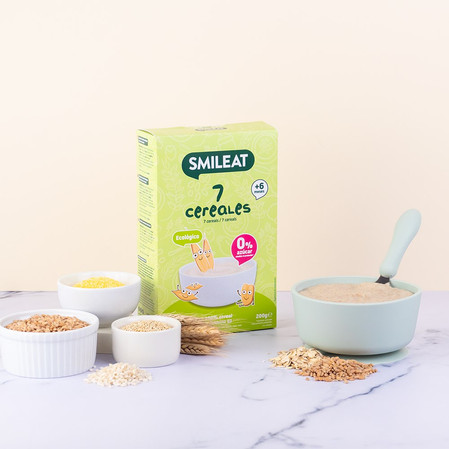 Smileat, Bio Kaszka dla niemowląt 7 zbóż 6m+, 200g