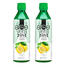 Zestaw 2x Napój aloesowy cytryna i matcha 500 ml
