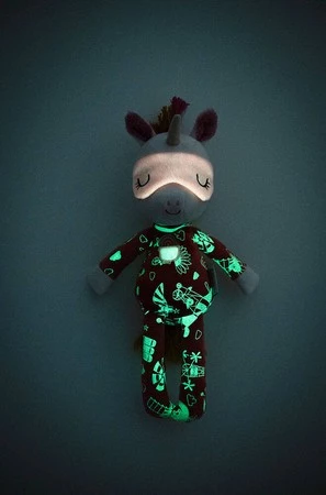 Lilliputiens Przytulanka do spania z elementami fluorescencyjnymi Jednorożec Lena 6m+