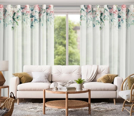 ZASŁONA GOTOWA ALORA 350 X 250 CM BIAŁY