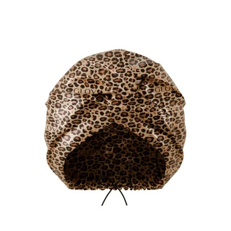 Dwuwarstwowy satynowy czepek do spania Cheetah