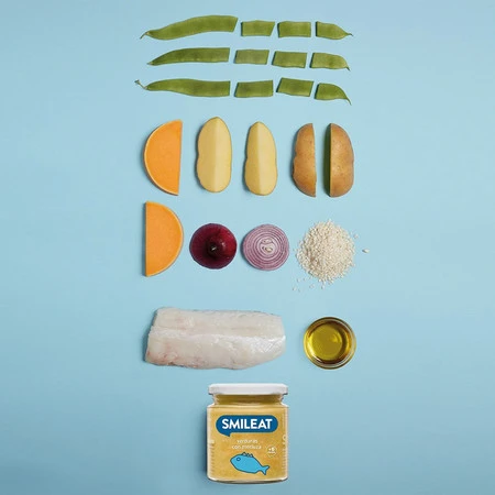 Smileat, Słoiczek z BIO warzywami i morszczukiem 6m+, 230 g