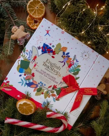 English Tea Shop, Kalendarz adwentowy ze wstążką, White Book, 25 piramidek