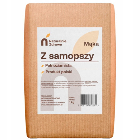 Naturalnie Zdrowe Mąka Z Samopszy - Pełnoziarnista, Typ 2000 - 1 kg