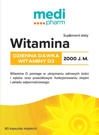 Medi Pharm Witamina D3, 2000j.m. 60 kaps.