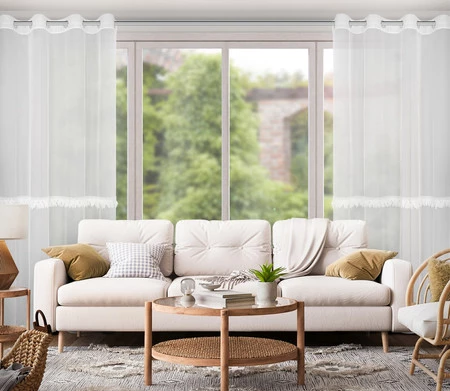 FIRANA GOTOWA SYLVI 140 X 260 CM BIAŁY