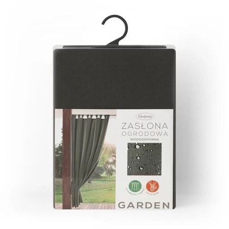 ZASŁONA GOTOWA GARDEN NA SZELKACH 155 X 200 CM GRAFITOWY