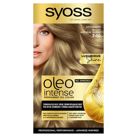 Oleo Intense farba do włosów trwale koloryzująca z olejkami 7-10 Naturalny Blond