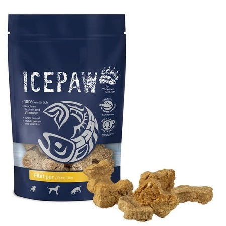 Icepaw filet pur - przysmaki z filetów białych ryb dla psa (150g)