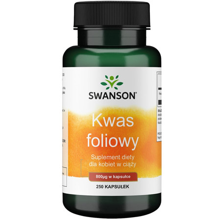 Swanson Kwas Foliowy 800 Mcg 250 K