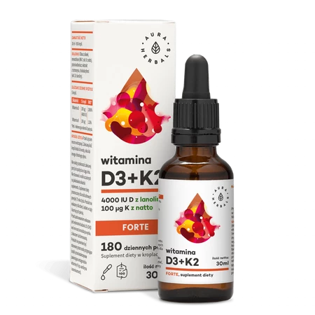 Aura herbals - Witamina D3 + K2 forte - 30 ml