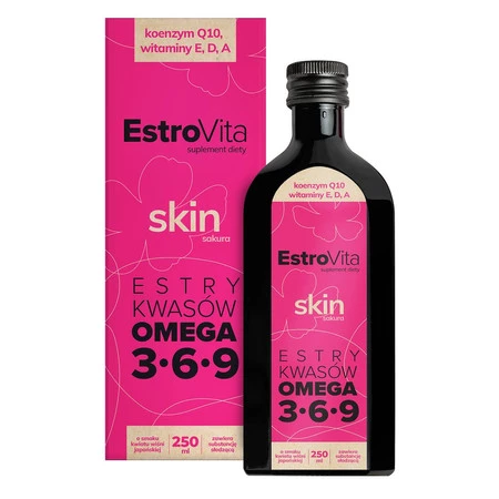 EstroVita Skin Sakura Omega 3-6-9 dla kobiet 250 ml smak kwiatu wiśni