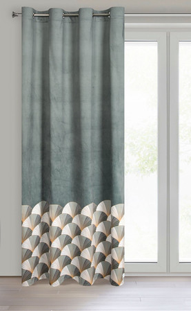 ZASŁONA GOTOWA D91 GINA 140 X 250 CM STALOWY