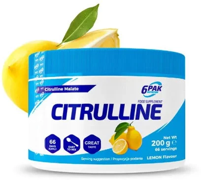 6PAK CITRULLINE odżywka przedtreningowa 200g smak lemon