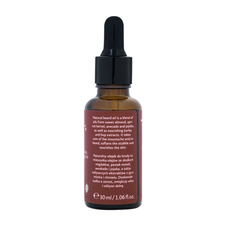 Hagi Men - Naturalny olejek do brody i wąsów mat Whisky Barber 30ml