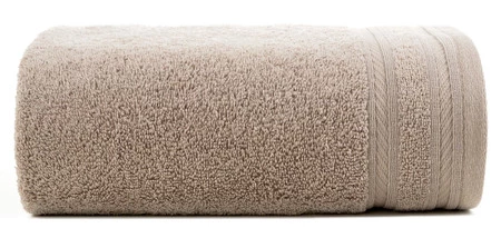 Ręcznik z ozdobną bordiurą w pasy szerokość: 50 cm, długość: 90 cm, kolor: kremowy