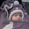 Lodger Dwuwarstwowa zimowa czapeczka z polaru wrzosowa Fleece Mauve 3-6 m