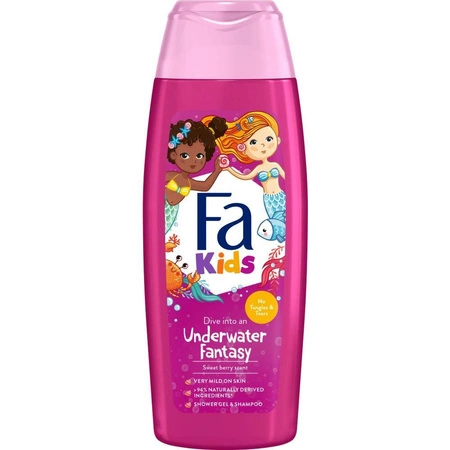 Kids Underwater Fantasy żel pod prysznic i szampon dla dziewczynek  o magicznym zapachu słodkich jagód 250ml