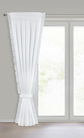 FIRANA GOTOWA KATHY NA TAŚMIE 140 X 270 CM BIAŁY