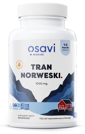 Osavi Tran Norweski Kapsułki, 1000mg (Cytryna) - 90 kaps.