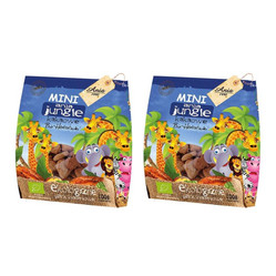 Zestaw: 2x CIASTKA KAKAOWE MINI JUNGLE BIO 100 g - BIO ANIA