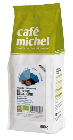 KAWA ZIARNISTA BEZ KOFEINY ARABICA 100 % BIO 500g