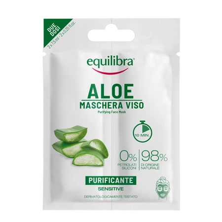 Equilibra Aloesowa oczyszczająca maseczka do twarzy 2 x 7,5ml