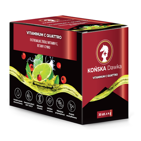 KOŃSKA DAWKA Witamina C Quattro 30 saszetek - mieszanka paszowa uzupełniająca