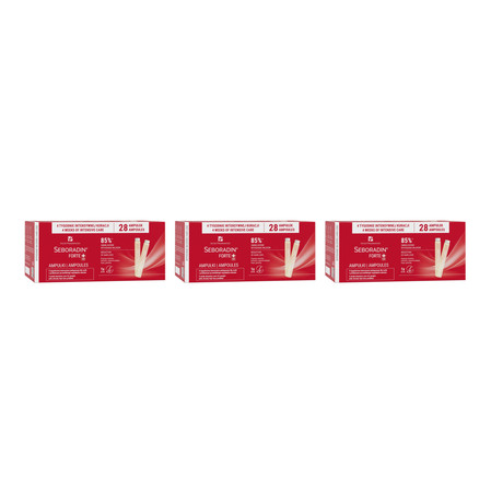 Zestaw: 3x Seboradin Forte Ampułki na wypadanie włosów 28x5,5ml
