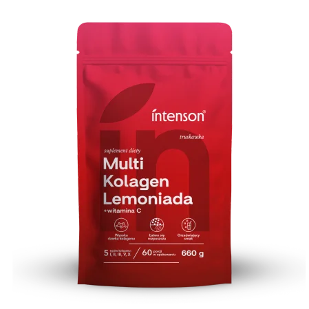 Zestaw Intenson: 1x Multi Kolagen smak truskawka 660g i 1x Kreatyna Monohydrat smak mango-marakuja 260g
